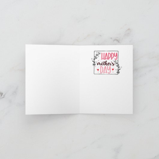 虎の母と赤ちゃんの母の日カード サンキューカード (内部)