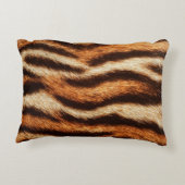 虎の毛皮のテクスチャ アクセントクッション (裏面)