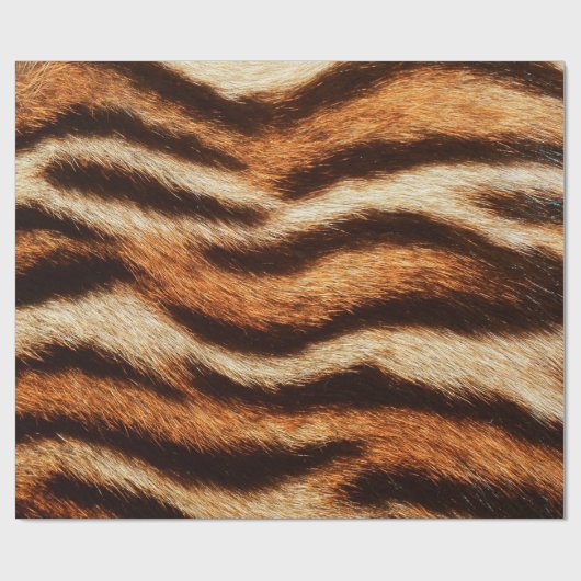虎の毛皮のテクスチャ ラッピングペーパー (フラット)