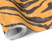 虎の毛皮，虎の皮，動物の皮膚パターン ラッピングペーパー (ロールコーナー)