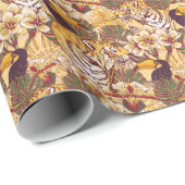 虎の熱帯花柄 ラッピングペーパー (ロールコーナー)