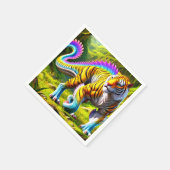 虎の生き物 スタンダードカクテルナプキン (角)