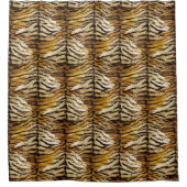 虎の皮スタイリッシュ、虎、ストライプのアニマルプリント、 シャワーカーテン (正面)