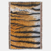 虎の皮膚投げ毛布 スローブランケット (正面縦)