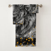 虎の目 | Tigerカラフルスケッチ |濃い バスタオルセット (インサイチュ)