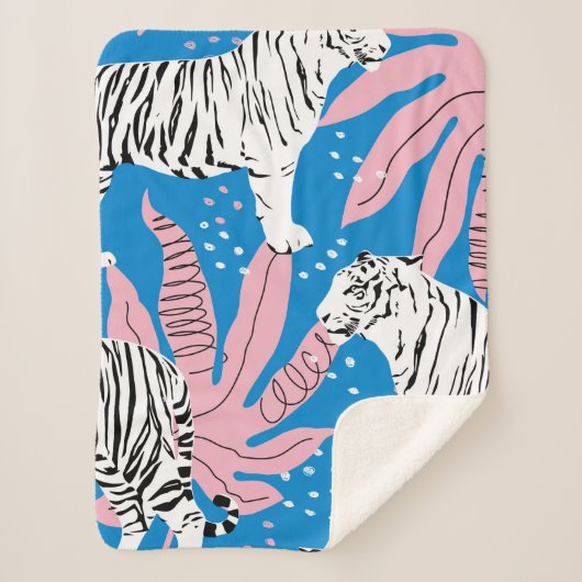 虎の縫い目の無い模様，野生動物の背景，トレン シェルパブランケット (正面)