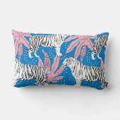 虎の縫い目の無い模様，野生動物の背景，トレン ランバークッション (裏面)