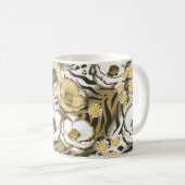 虎の背に黄色い白い花 コーヒーマグカップ (正面右)