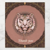 虎の芸術的魅惑と描写 ワインラベル (シングルラベル)