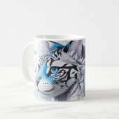 虎の落書きデザイン コーヒーマグカップ (正面左)