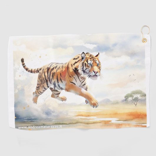 虎の行動 ゴルフタオル (横)