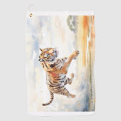 虎の行動 ゴルフタオル (正面)