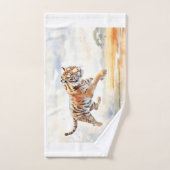 虎の行動 バスタオルセット (ハンドタオル)