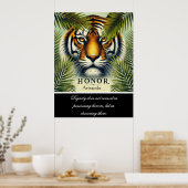 虎の視線の中に宿る名誉 ポスター (キッチン)