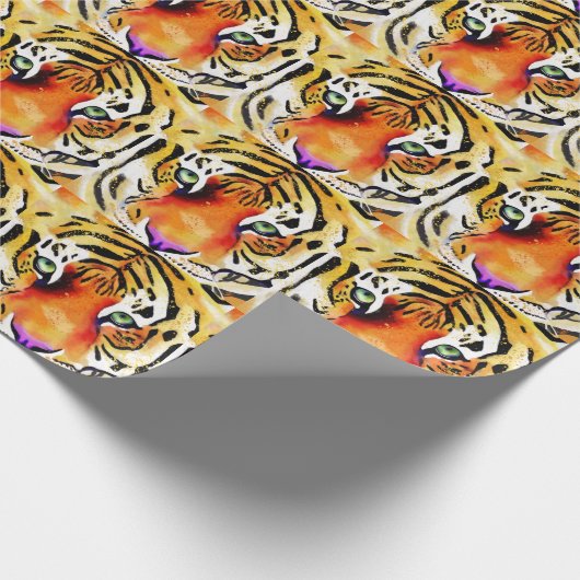 虎の視線を捉える ラッピングペーパー (角)