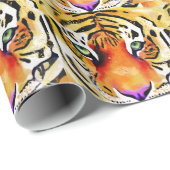 虎の視線を捉える ラッピングペーパー (ロールコーナー)