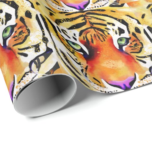 虎の視線を捉える ラッピングペーパー (ロールコーナー)
