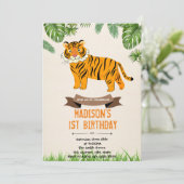 虎の誕生日シャワーの招待状 シーズンカード (スタンド正面)