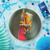 虎の足をするサルの木蛙緑 ペーパープレート (パーティー)