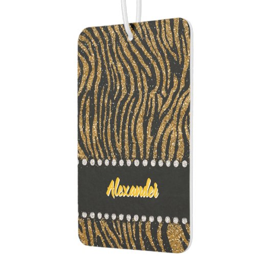 虎の輝くインスパイアアニマルプリントの背景 カーエアーフレッシュナー