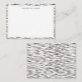 虎の野生動物の皮膚パターン ノートカード (正面/裏面)