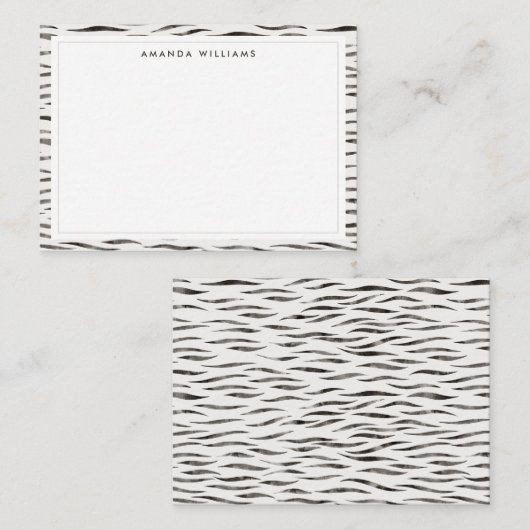 虎の野生動物の皮膚パターン ノートカード (正面/裏面)