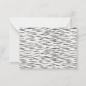 虎の野生動物の皮膚パターン ノートカード (裏面)