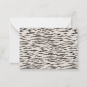 虎の野生動物の皮膚パターン ノートカード (裏面)