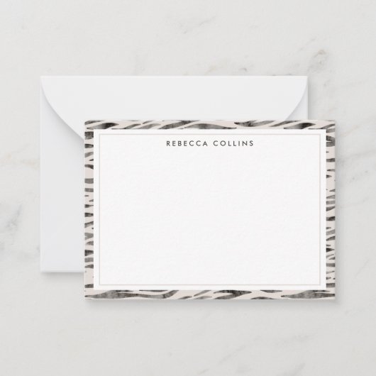 虎の野生動物の皮膚パターン ノートカード (正面)