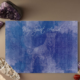 虎の霊動物装飾板 カッティングボード