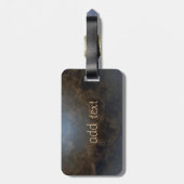 虎の頭左の見パーソナライズされたた ラゲッジタグ (裏面縦)