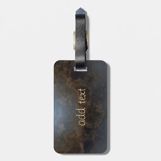 虎の頭左の見パーソナライズされたた ラゲッジタグ (裏面縦)