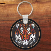 虎の頭 キーホルダー (正面)