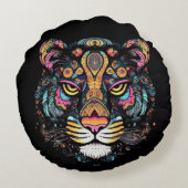 虎の頭 ラウンドクッション (裏面)