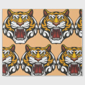 虎の頭 ラッピングペーパー (フラット)