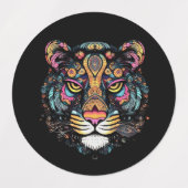 虎の頭 ラベル (デザイン2)