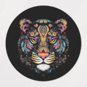 虎の頭 ラベル (デザイン1)