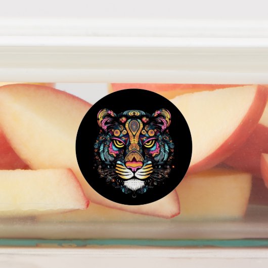 虎の頭 ラベル (貼付)