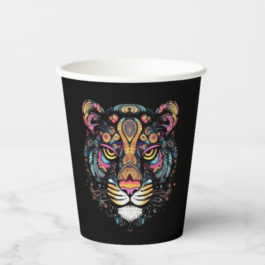 虎の頭 紙コップ (正面)