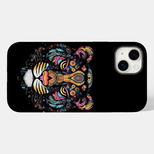 虎の頭 Case-Mate iPhoneケース (裏面 (横))