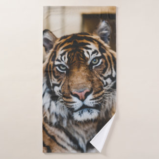 虎の顔 バスタオル