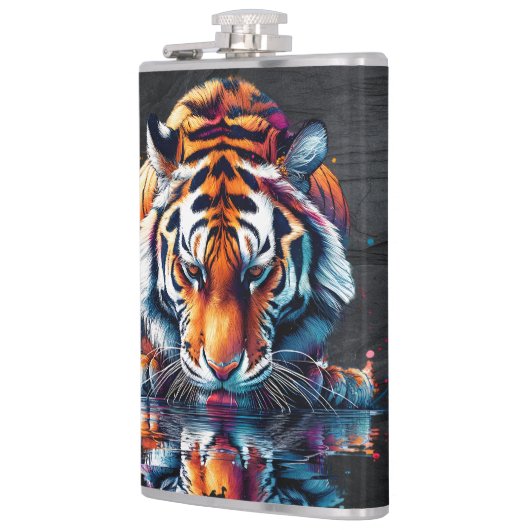 虎の飲料水の反射 フラスク (左)