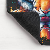 虎の飲料水の反射 マウスパッド (コーナー)