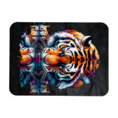 虎の飲料水の反射 マグネット (横)