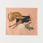 虎の黒い女 タペストリー (正面(横))