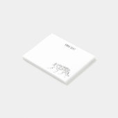 虎の黒と白パーソナライズされた ポストイット (アングル)