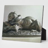 虎はアリゲーターを食い荒らし, 1832 (ブロンズ) フォトプラーク (側面)