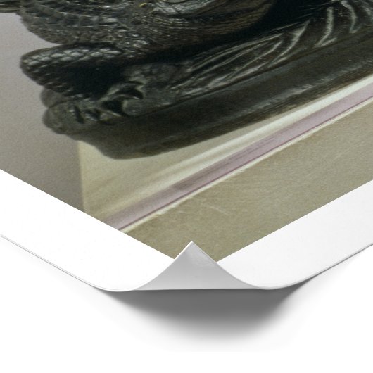 虎はアリゲーターを食い荒らし, 1832 (ブロンズ) ポスター (角)