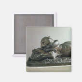 虎はアリゲーターを食い荒らし, 1832 (ブロンズ) マグネット (正面/裏面)