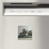 虎はアリゲーターを食い荒らし, 1832 (ブロンズ) マグネット (インサイチュ (食洗機))